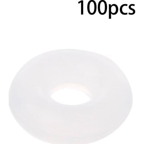 100PCS Silicone Rubber Stoppers Ring Bead Spacer Charm Bracelet For Jewelry DIY