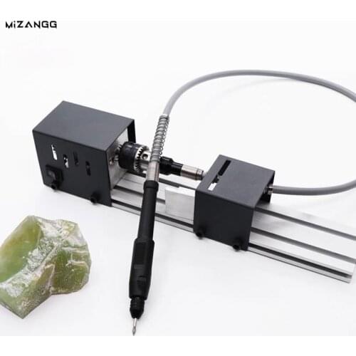 220V Home Woodworking Lathe DIY Furniture Woodworking Mini Engraving Polishing Beads Processing Advanced Version 80W