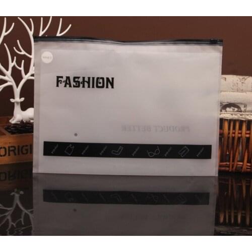 50pcs EVA leggings bra socks packaging zipper zip lock plastic bag T-shirt transparent frosted storage travel bag