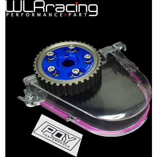 WLR RACING - Aluminum Cam Gear + Cam Cover FOR 92-00 Civic D16Z D16Y WITH PQY STICKER WLR6542B+6337