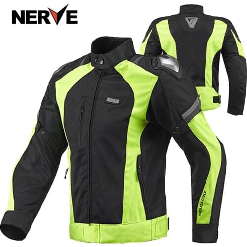 Free shipping 1pcs Summer Spring NERVE Racing Reflective Mesh Breathable Titanium Alloy Clothes Motorcycle Jacket With 5pcs pads