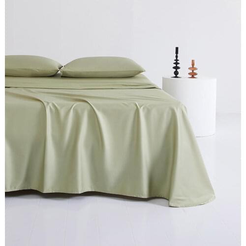 Bonenjoy 1 pc 100%Egyptian Cotton Bed Sheet Luxury Single Size Solid Color Flat Bed Sheet Queen Size Bed Linen King