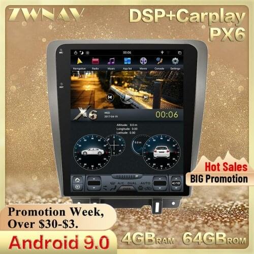 Carplay Tesla Screen Android Multimedia Play For Ford Mustang 2010 2011 2012 2013 2014 GPS Radio Receiver Auto Stereo Head Unit