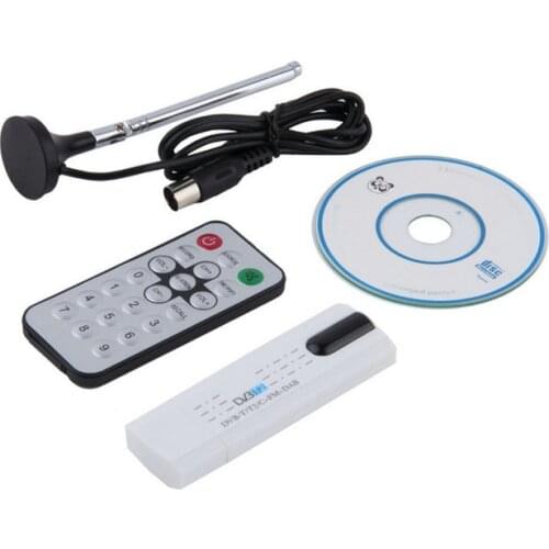 Digital Satellite USB HDTV TV Stick dongle with Receiver antenna for DVB-T2/DVB-C/FM/DAB PC Laptop Tuner HD TV Receiver