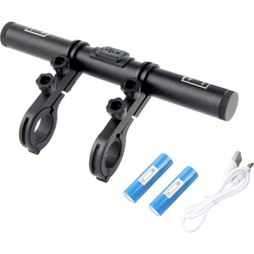 Bicycle Lamp Flashlight Bracket Clamp Extension Holder USB Charging Power Bank Extension Rack Cycling Accessories