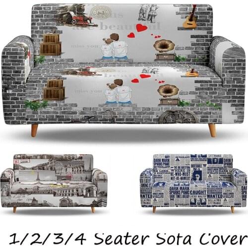 European Style Pattern Elastic Sofa Cover Living Room Corner Sofa Cover Armchair Cover 1/2/3/4 Seat Couch Covers for Sofas