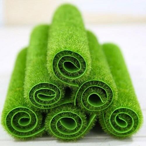 New 2 Size Micro Landscape Artificial Grass Landscape Home Accessories Aquarium Decor Artificial Lawn Garden Real Touch Moss