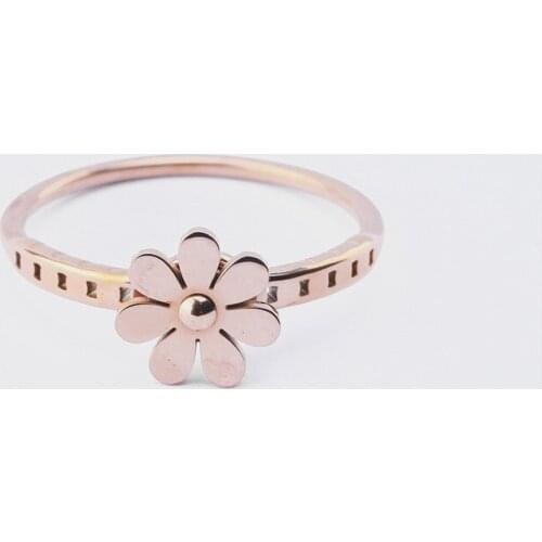 Ring Fashion Women Ring Engagement Jewelry Hot Sell Finger Ring Gift Rose Gold Flower Women Charm Ring Brand Designer Jewelry