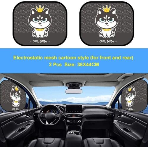 Cartoon Design Car Sun Shades Car Window Shades for Rear and Side Window Car Heat Shield Protect Baby Window Shade wholesale