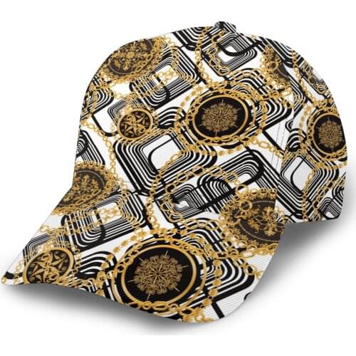 NOISYDESIGNS High Quality Baseball Hat Cap Golden Flowers Prints European Floral Caps Casual Hats Snapback Cap Fashion For Women