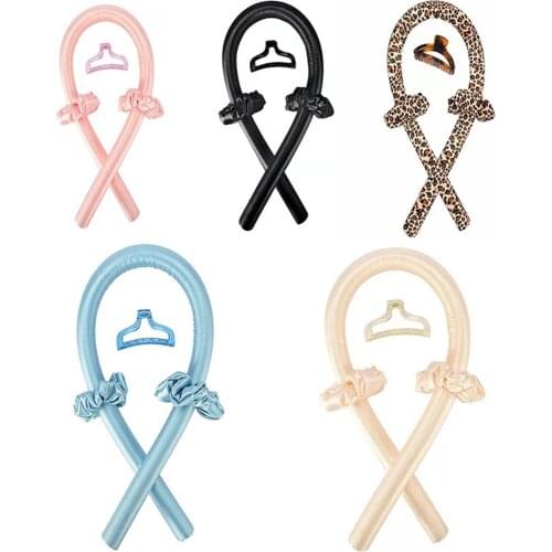 Heatless Curling Rod Headband No Heat Curls Ribbon Hair Rollers Sleeping Soft Headband Hair Curlers DIY Hair Styling Tools