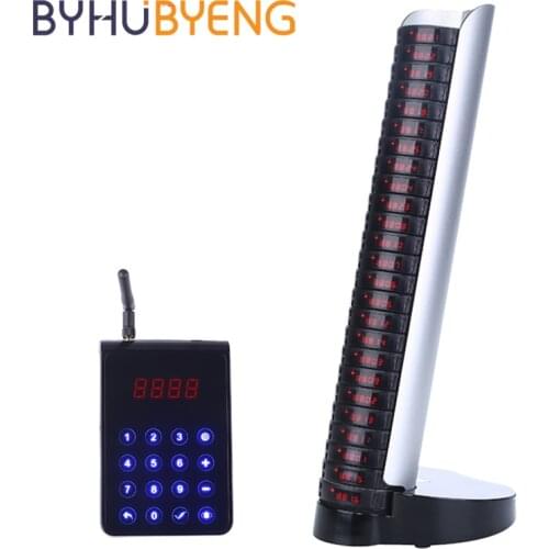 BYHUBYENG Queuing Restaurant Pager Wireless Calling System Electronic Paging Buzzer Video Demo CE FCC Full Water-proof FM 3000m