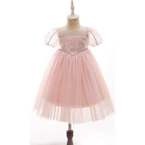 Princess Baby Girls Dresses Sequin Fluffy Baptism Dress for Girls 1 Year Birthday Kids Tutu Wedding Party Dress 3-24 Months