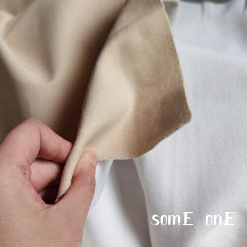 Bonded Plush Felt Fabric khaki Thick DIY Coat Skirt Windbreaker Fashion Autumn Winter Designer Fabric 50*140cm