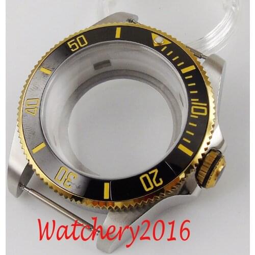 Fit NH35 NH35A NH36 NH36A Movement 43mm Watch Case domed Glass Ceramic Bezel Insert