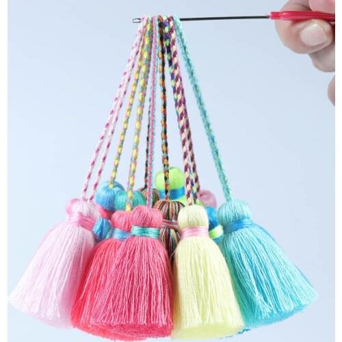 Tassel Fringe Pendant DIY Hand-Woven Double Hanging Color Cotton Tassel Pendant Clothing Accessories jewelry making supplies