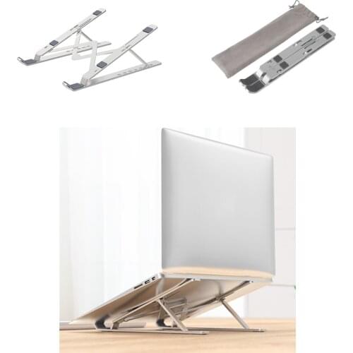 Portable Laptop Stand Aluminium Foldable Macbook Pro Support Adjustable Notebook Holder Tablet Base For PC Computer Accessories