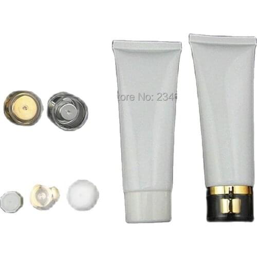 Empty Hand Cream Packaging Cosmetic Container White Soft Tube Facial Cleanser 80ml Empty Soft Tube Skin Care Products 80g 50pcs