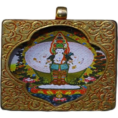 Early collection of Nepalese gilt pure hand-painted thangka bodhisattva statues