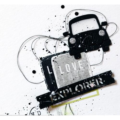 Mmao Crafts Metal Steel Cutting Dies New Car decoration Stencil For DIY Scrapbooking Paper/photo Cards Embossing Dies