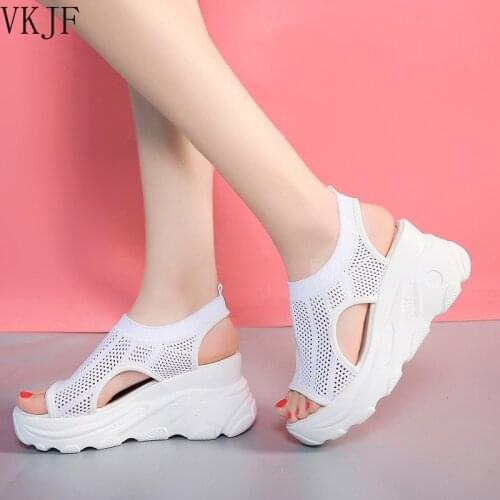 Mesh Breathable Womens Sandals Summer Thick Bottom Casual Shoes Female Open-toe Lady Beach Sandals Women Shoes