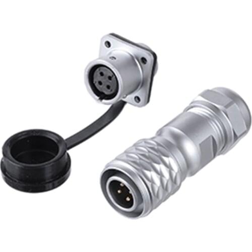 SF12 SF1210/P+SF1213/S M12 Waterproof Lighting Solar Panel Connector Quick Push-pull Coupling Connect 5A 13A AC DC Power Adapter