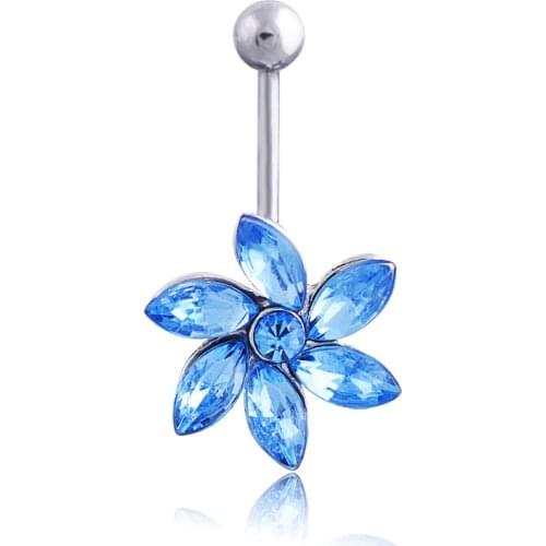 Sweet Sunflower Windmill Button Barbell Navel Belly Ring Body Piercing Jewelry
