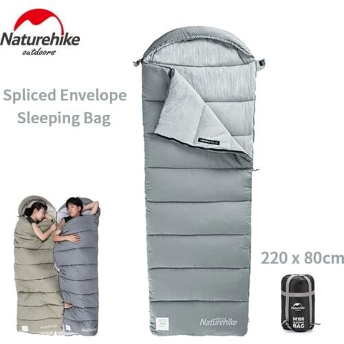 Naturehike Down Cotton Sleeping Bag Camping Splicing Sleeping Bag Portable Outdoor Hiking Envelope Machine Washable Sleeping Bag