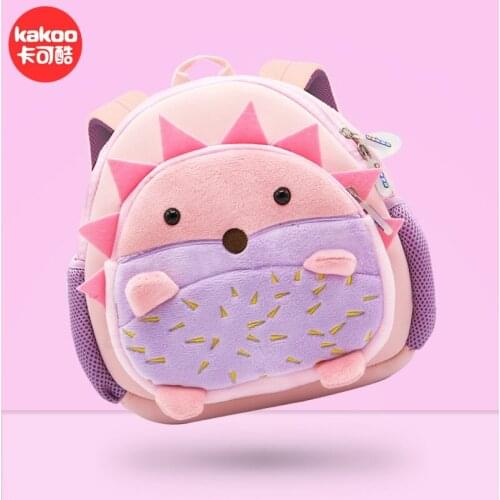 New childrens bag anti-lost neoprene animal hedgehog childrens backpack children 2-4 years old men and women shoulder bag