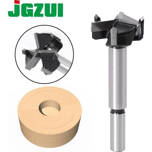 1pcs 35mm 3 teeth Forstner tips Woodworking tools Hole Saw Cutter Hinge Boring drill bits Round Shank Tungsten Carbide Cutter