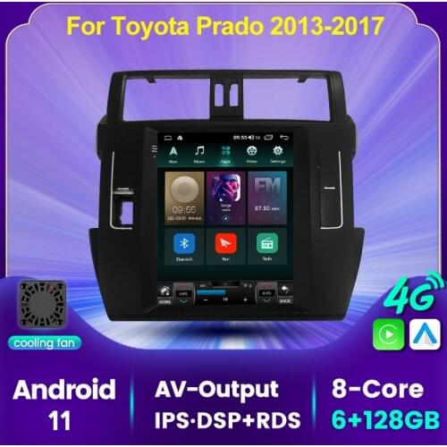 Tesla Style Android 11 For Toyota Land Cruiser Prado 2013-2017 Car Dvd Multimedia Player Auto GPS Navigation Stereo 4G