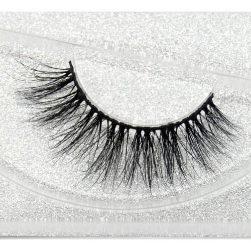 Visofree Mink Eyelashes Long Winged Eyelashes Black Tapered Eyelashes Plastic Black Terrier cilios posticos D124