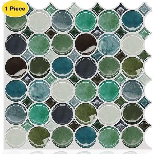 Erzaa Peel and Stick Backsplash Waterproof Self Adhesive Kitchen Vinyl Mosaic Wall Tiles
