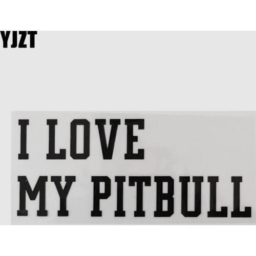 YJZT 19.9CM×8.6CM Funny I LOVE MY PITBULL Humorous Vinyl Car Stickers Bumper Motorcycle Decal 13D-0741