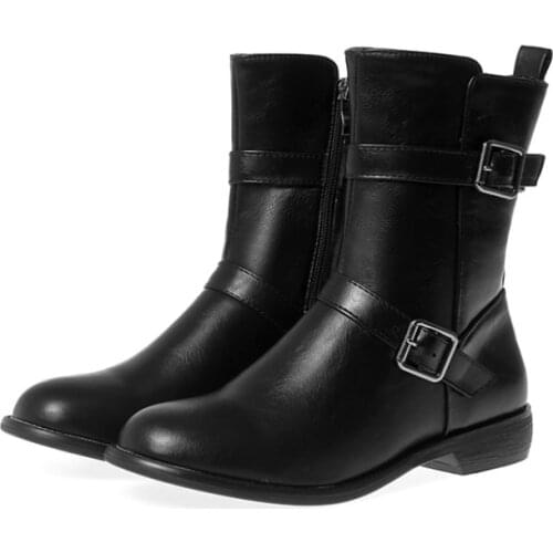 Big Size 9 10 11-15 boots women shoes ankle boots for women ladies boots shoes woman winter Metal decorative waterproof table