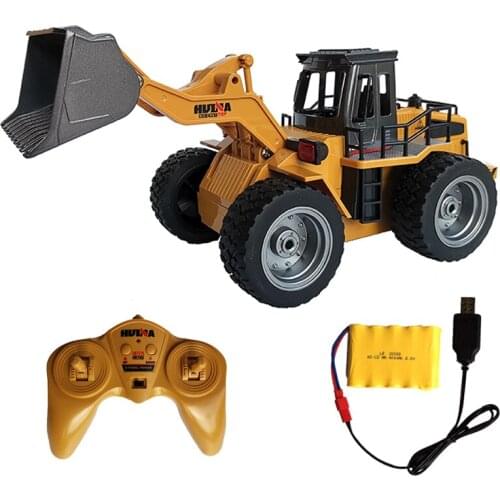 1:18 RC Tractor Shovel Toy RC Forklift Truck Engineering Car Model Toys for Children Boys Kids Birthday Gift Bulldozer Tractor