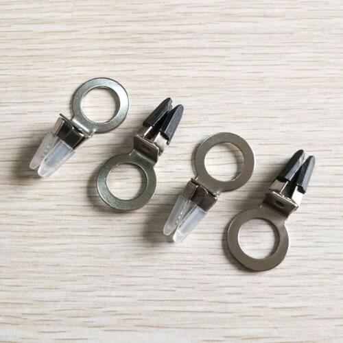 10-100pcs Auto Air Conditioner Air Outlet Perfume Clip four paws White Stainless Steel Perfume Glass Bottle Fittings Clip