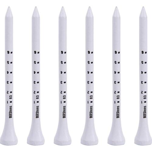 Free Shipping Hot Sale 100PCS Professional Golf Tees 83mm System 3.3" White Striped Digital Scale ASAF