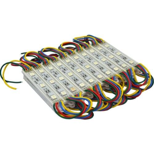 100pcs/ Waterproof DC12V 3Leds rgb SMD 5050 LED Module Light Cool White 2700k 7000K for Advertising light boxes