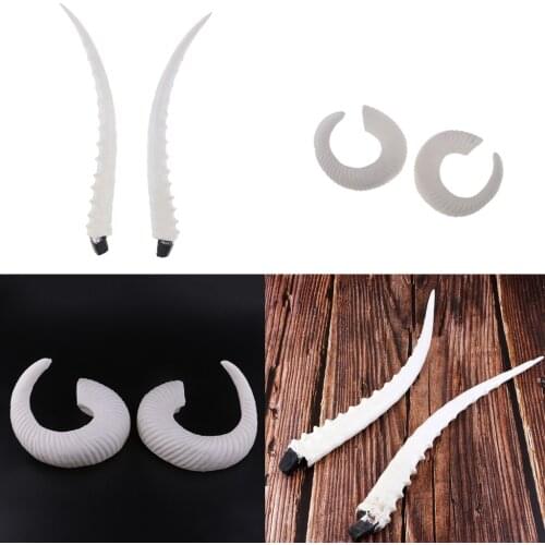 2 Pair Artificial Antelope Ram Horns Cosplay Egyptian Goddess Sati Headband Accessory