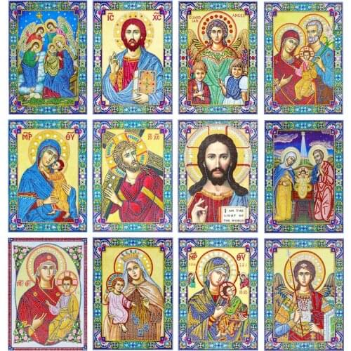 2020, new, 5D, round crystal shaped diamond painting, DIY, diamond painting, embroidery, home decoration, diamond mosaic, religi