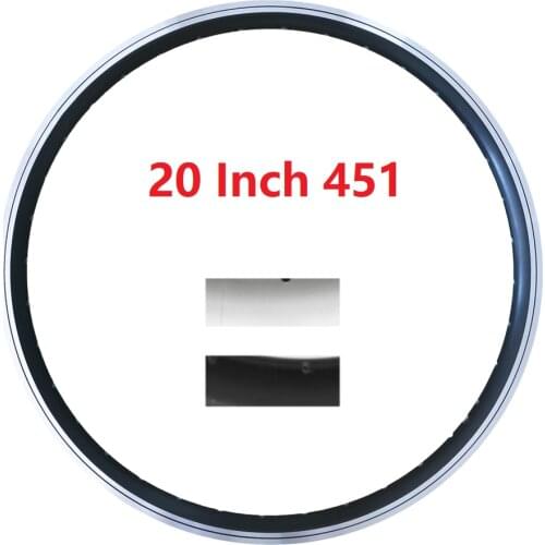 451 Bike Rim 20 Inch BMX Folding Wheel 20" 1-3/8 Aluminum Alloy 20/24/28/32/36 Hole Double Layer Aluminum Alloy Bicycle Ring CNC