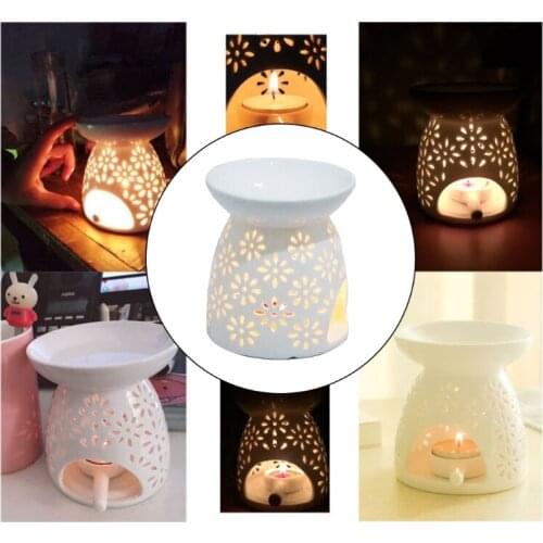 Aromatic Oil Burner, Geometric Ceramic Essential Oil Candle Holder Wax Melt Burner Warmer Melter fragrance for Home Offi