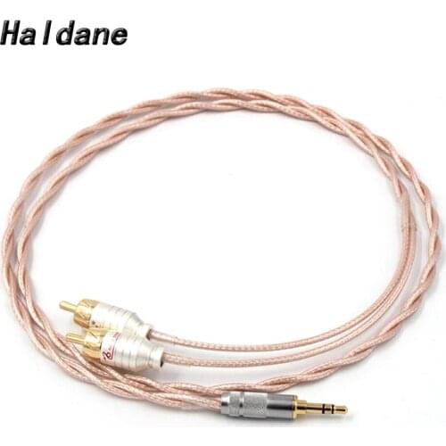 Haldane HIFI 3.5mm Stereo to 2 RCA Cable Audio Cable TV Box Speaker Wire Subwoofer Soundbar Amplifiers DVD