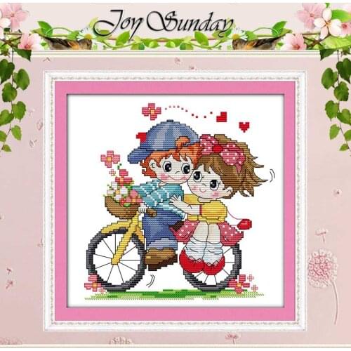 Free ship Traveling by Bicycle patterns Counted Cross Stitch 11CT 14CT unfinished Cross Stitch Kits for Embroidery Needlework