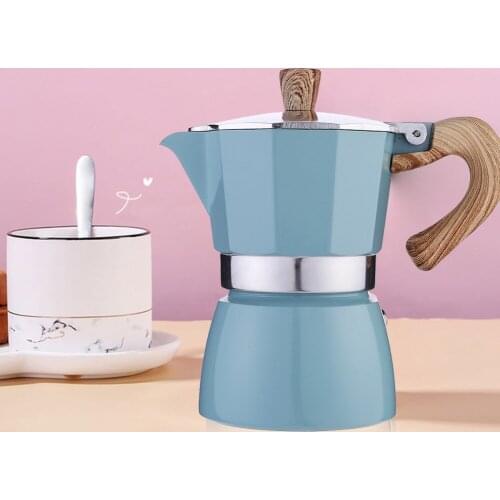 Household Aluminum Coffee Maker Pot Set Octagonal Espresso Coffee Percolators Household Kitchen Machine Tools