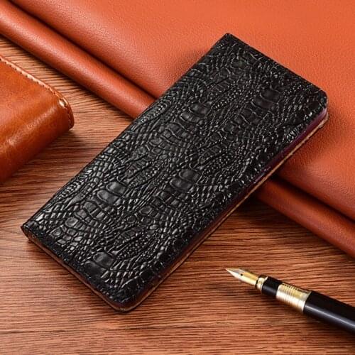 Crocodile Claw Genuine Leather Case Cover For Vivo Y53S Y52 Y70t Y12S Y52S T1 iQOO Neo5 Lite Wallet Flip Cover