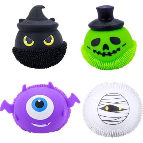 High Resilience Luminous Decompression Toy Ball Halloween Gift Adult Children Soft Squeeze Ball Novelty Decompression Vent