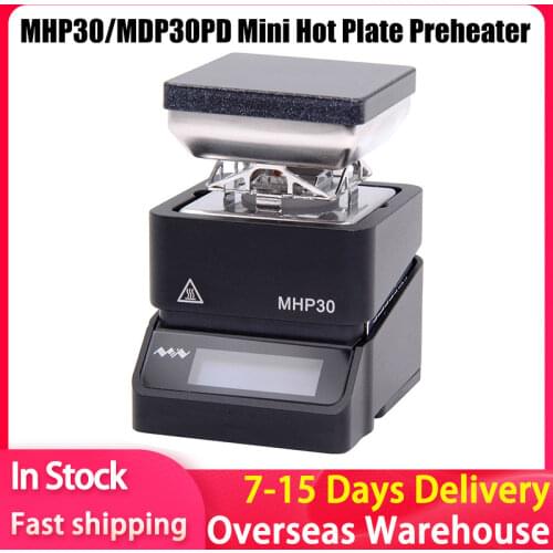 MHP30/MHP30PD 30 *30mm Intelligent Heating Tool Portable Volume Built-in OLED Display Screen True Color Lamp Hot Plate Preheater