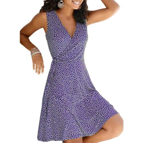 Summer dress Women Dress Polka Dot Skin-friendly Polyester Bandage Beach Dress Beach V neck polka dot sexy robe femme платье